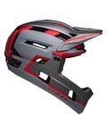 BELL casco - SUPER AIR R SPHERICAL - gris/rojo