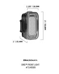 BLACKBURN luz - GRID FRONT - negro