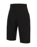 SANTINI pantalones cortos sin tirantes - SELVA - rojo/negro
