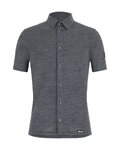 SANTINI camisa - GRAVEL SUMMER WOOL - gris