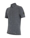 SANTINI camisa - GRAVEL SUMMER WOOL - gris