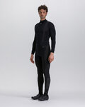 SANTINI pantalones largos con tirantes - ADAPT WOOL - negro