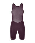 SANTINI pantalones cortos de tirantes - UNICO - granate