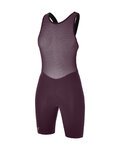 SANTINI pantalones cortos de tirantes - UNICO - granate