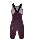 SANTINI pantalones cortos de tirantes - UNICO - granate