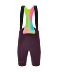 SANTINI pantalones cortos de tirantes - UNICO - granate
