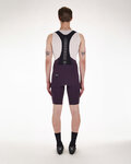 SANTINI pantalones cortos de tirantes - UNICO - granate