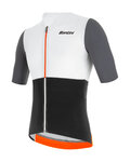 SANTINI jersey de manga corta - REDUX ISTINTO - blanco/gris/negro