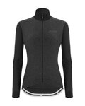 SANTINI maillot de invierno de manga larga - COLORE PURO LADY - gris/negro