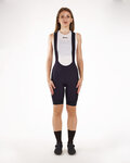 SANTINI pantalones cortos de tirantes - GRAVEL - negro