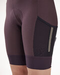 SANTINI pantalones cortos de tirantes - GRAVEL - negro