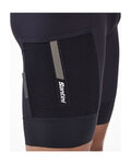 SANTINI pantalones cortos de tirantes - GRAVEL - verde