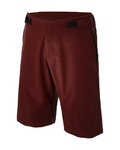 SANTINI pantalones cortos sin tirantes - FULCRO - granate