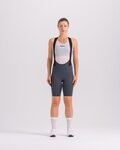 SANTINI pantalones cortos de tirantes - PLUSH - gris