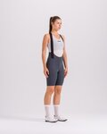 SANTINI pantalones cortos de tirantes - PLUSH - gris