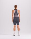 SANTINI pantalones cortos de tirantes - PLUSH - gris