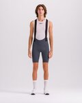SANTINI pantalones cortos de tirantes - PLUSH - gris