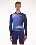 SANTINI maillot de verano de manga larga - OMBRA ECO SLEEK  - azul