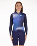 SANTINI maillot de verano de manga larga - OMBRA ECO SLEEK  - azul