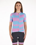 SANTINI jersey de manga corta - FURIA SMART - rosa/turquesa