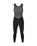 SANTINI pantalones largos con tirantes - PURE - negro