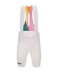 SANTINI pantalones cortos de tirantes - UNICO EDGE - blanco