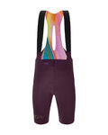 SANTINI pantalones cortos de tirantes - UNICO EDGE - granate