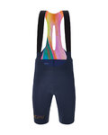 SANTINI pantalones cortos de tirantes - UNICO EDGE - azul