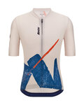 SANTINI jersey de manga corta - NOTE - blanco/azul