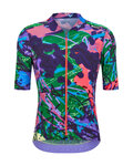 SANTINI jersey de manga corta - REDUX LOUD - verde/púrpura/rosa