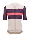 SANTINI jersey de manga corta - BENGAL - blanco/púrpura/rosa