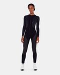 SANTINI pantalones largos con tirantes - VEGA DRY - negro