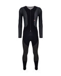 SANTINI pantalones largos con tirantes - VEGA DRY - negro