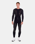 SANTINI pantalones largos con tirantes - VEGA DRY - negro