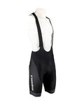 SANTINI pantalones cortos de tirantes - OSAKA TONO PELLS - negro