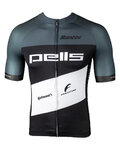 SANTINI jersey de manga corta - TONO PELLS - negro/gris