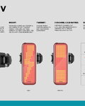 KNOG luz trasera - BLINDER V BOLT - rojo