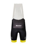 SANTINI pantalones cortos de tirantes - TDF LEADER - negro