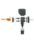 SKS bomba - MULTIVALVE EASY HEAD - negro/naranja