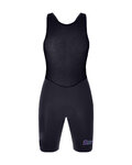 SANTINI pantalones cortos de tirantes - UNICO EDGE - negro