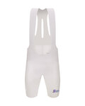 SANTINI pantalones cortos de tirantes - UNICO EDGE - blanco