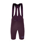 SANTINI pantalones cortos de tirantes - UNICO EDGE - granate