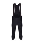 SANTINI Pantalón 3/4 con tirantes - CARGO - negro
