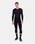 SANTINI Pantalón 3/4 con tirantes - CARGO - negro