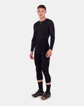 SANTINI Pantalón 3/4 con tirantes - CARGO - negro