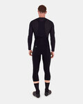 SANTINI Pantalón 3/4 con tirantes - CARGO - negro