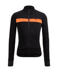 SANTINI maillot de invierno de manga larga - ADAPT WOOL  - naranja/negro