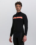 SANTINI maillot de invierno de manga larga - ADAPT WOOL  - naranja/negro