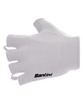 SANTINI guantes de dedos cortos - 3D - blanco