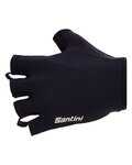 SANTINI guantes de dedos cortos - 3D - negro